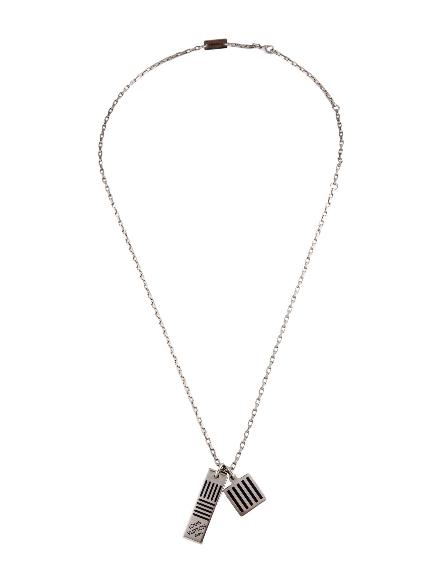 Louis Vuitton Damier Black Pendant Necklace