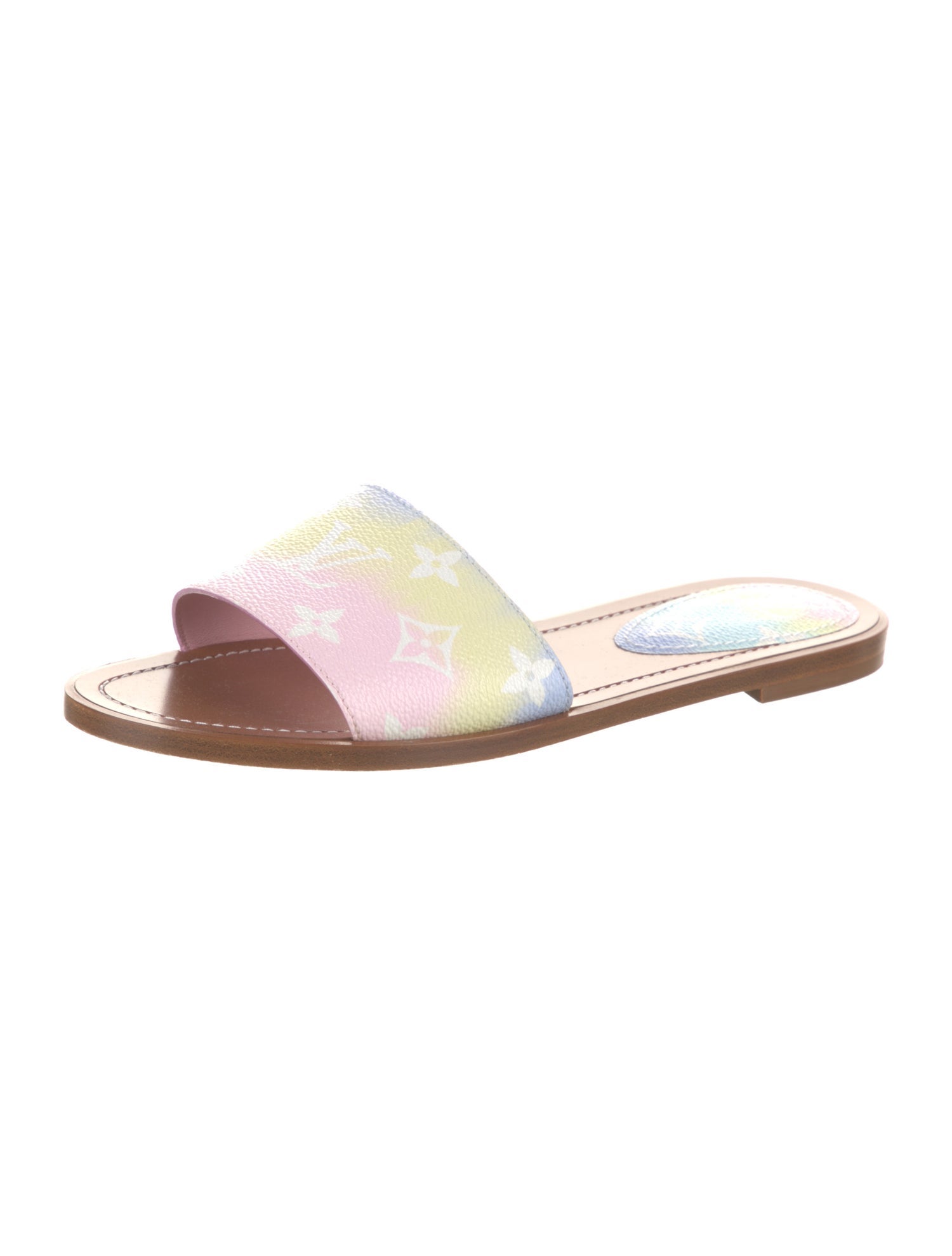 Louis Vuitton LV Monogram Leather Slides