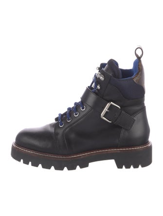 Louis Vuitton LV Monogram Leather Combat Boots