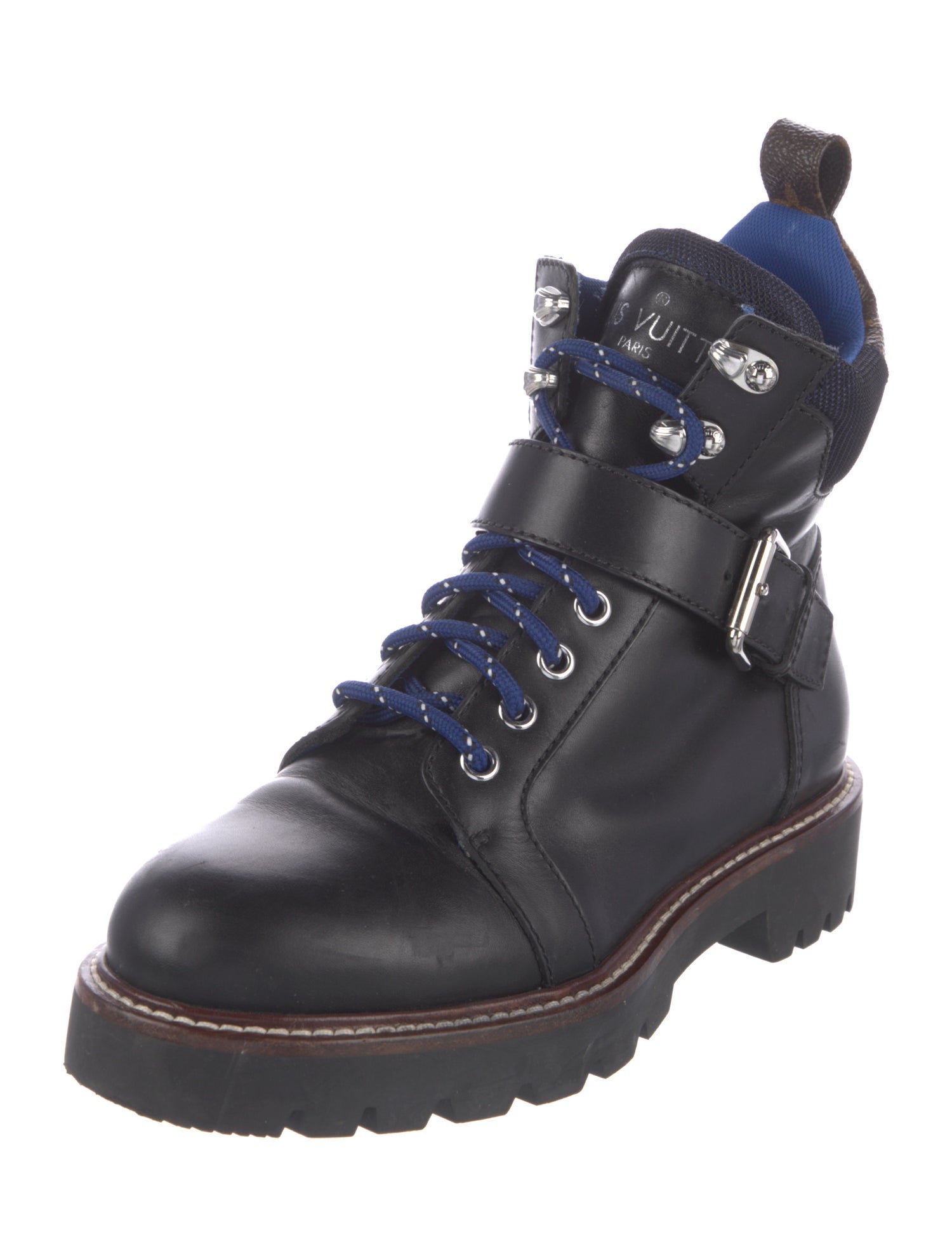 Louis Vuitton LV Monogram Leather Combat Boots