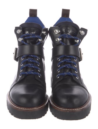 Louis Vuitton LV Monogram Leather Combat Boots