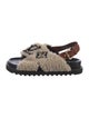 Louis Vuitton LV Monogram Shearling Slingback Sandals