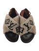 Louis Vuitton LV Monogram Shearling Slingback Sandals
