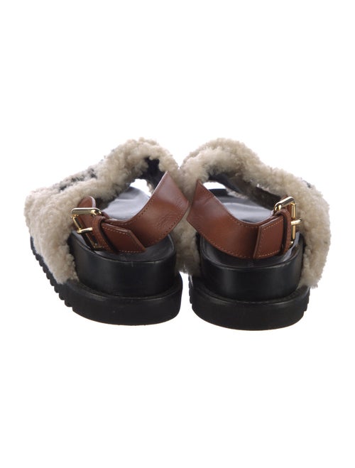 Louis Vuitton LV Monogram Shearling Slingback Sandals