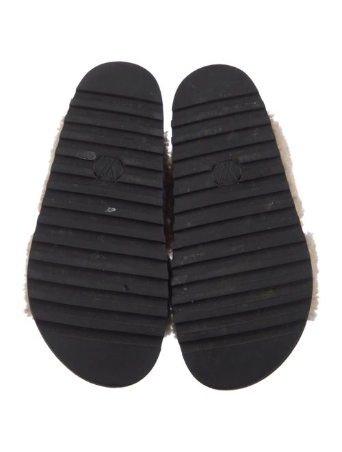 Louis Vuitton LV Monogram Shearling Slingback Sandals