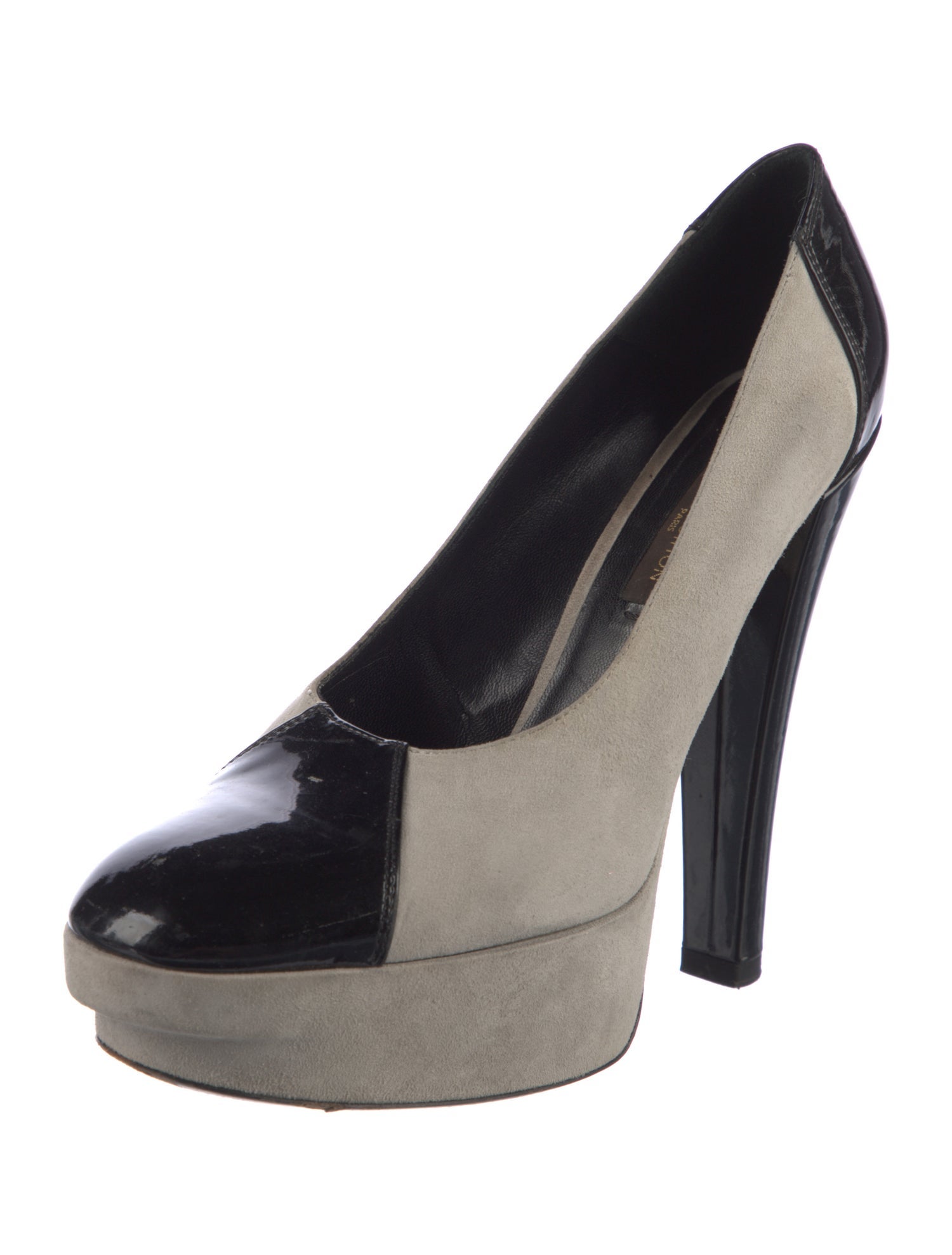 Louis Vuitton Suede Colorblock Pattern Pumps