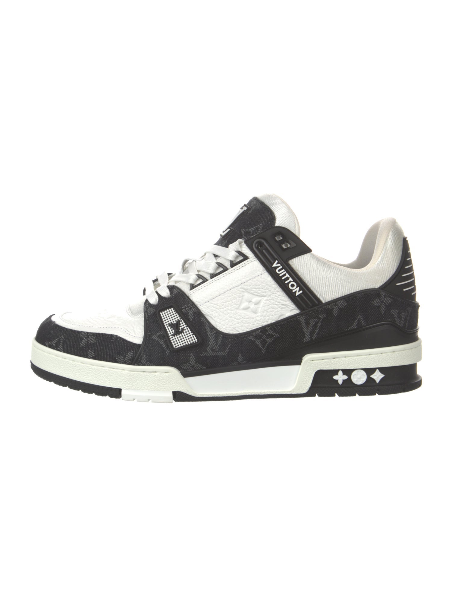 Louis Vuitton Trainer Denim 'Black White' Sneakers