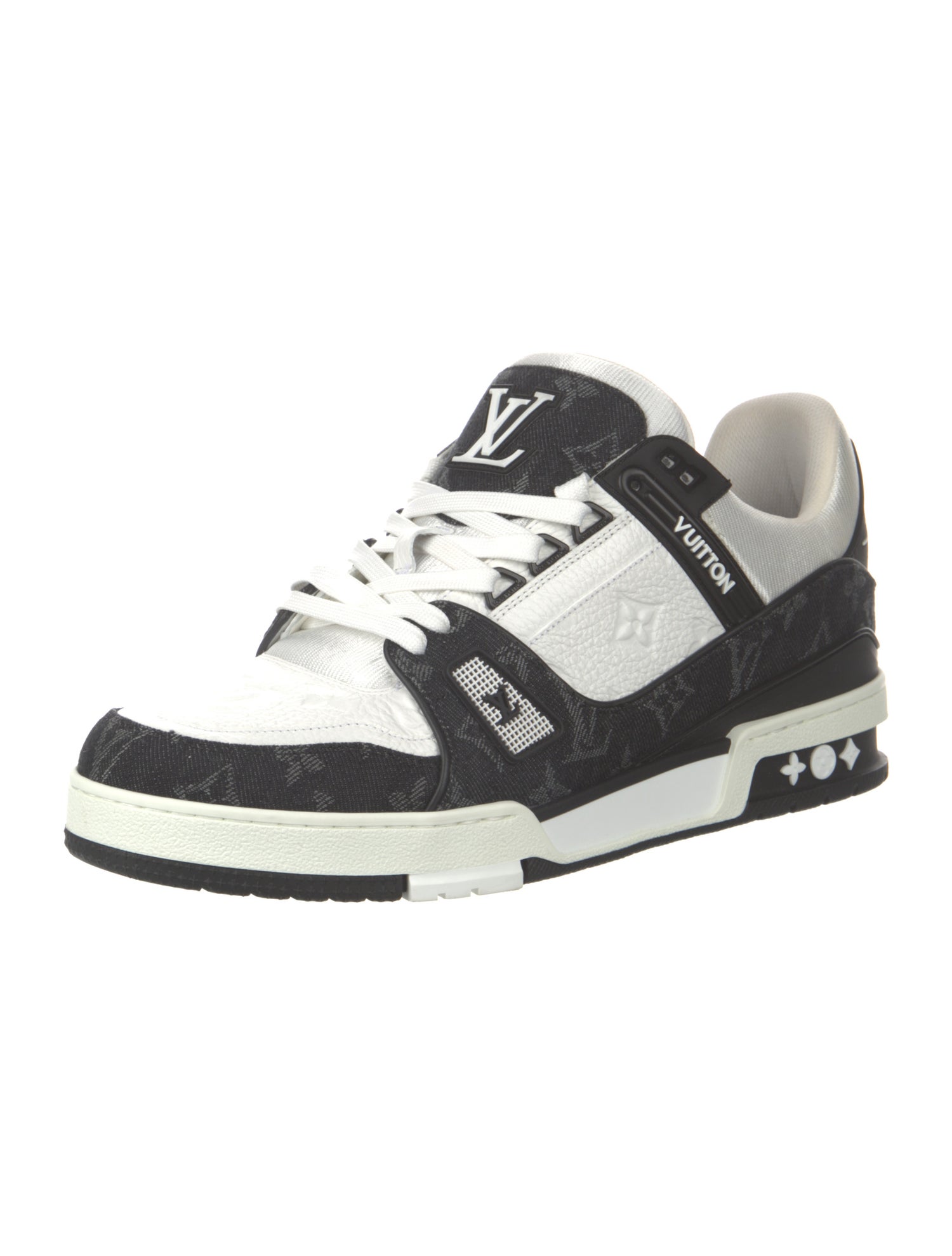 Louis Vuitton Trainer Denim 'Black White' Sneakers