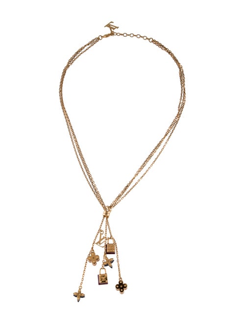 Louis Vuitton Enamel Sweet Charm Monogram Lavalier Necklace