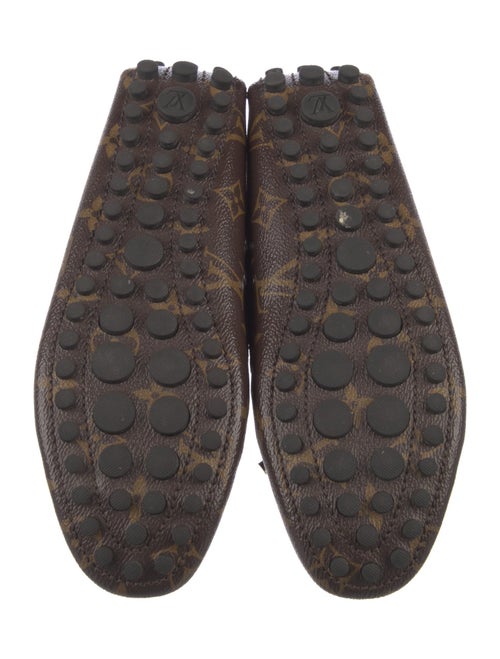 Louis Vuitton LV Monogram Leather Trim Embellishment Loafers