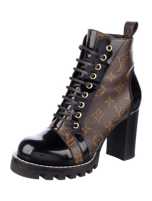 Louis Vuitton Monogram Pattern Combat Boots