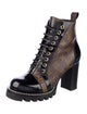 Louis Vuitton Monogram Pattern Combat Boots