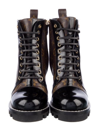 Louis Vuitton Monogram Pattern Combat Boots