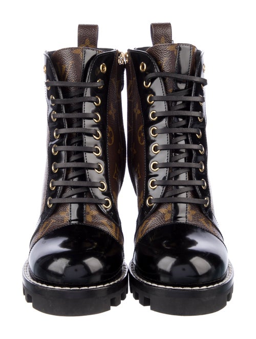 Louis Vuitton Monogram Pattern Combat Boots