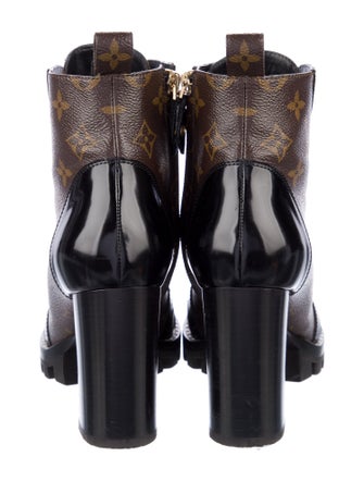 Louis Vuitton Monogram Pattern Combat Boots