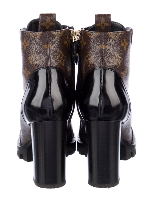 Louis Vuitton Monogram Pattern Combat Boots