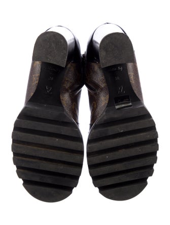 Louis Vuitton Monogram Pattern Combat Boots