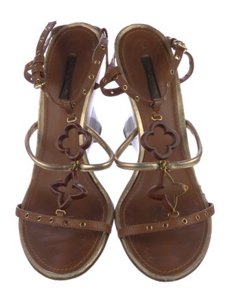 Louis Vuitton Leather T-Strap Sandals