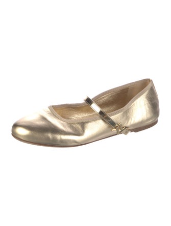 Louis Vuitton Romy Leather Mary Jane Flats