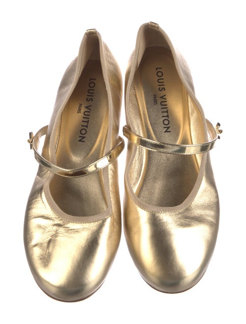 Louis Vuitton Romy Leather Mary Jane Flats