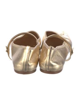 Louis Vuitton Romy Leather Mary Jane Flats