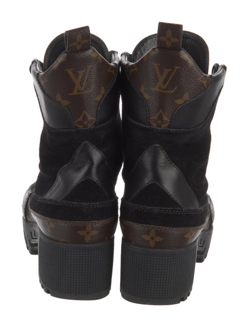Louis Vuitton LV Monogram Suede Combat Boots