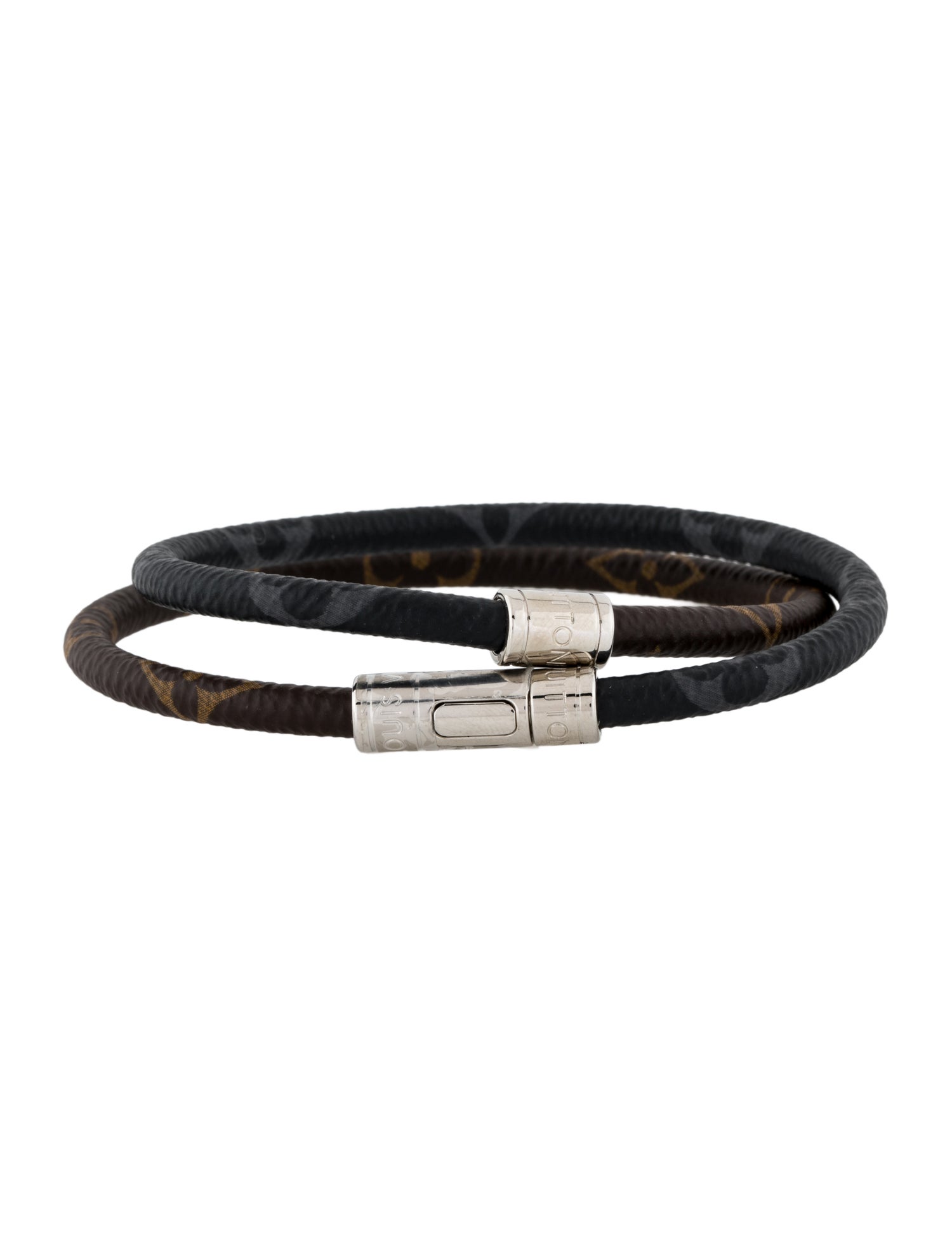 Louis Vuitton Leather Monogram Keep It Double Wrap Bracelet