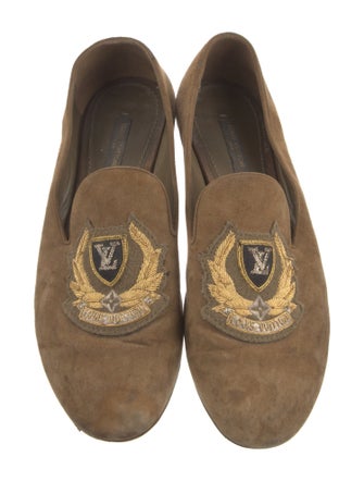 Louis Vuitton LV Monogram Suede Loafers