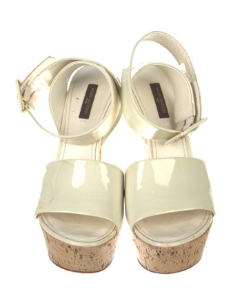 Louis Vuitton Patent Leather Slingback Sandals