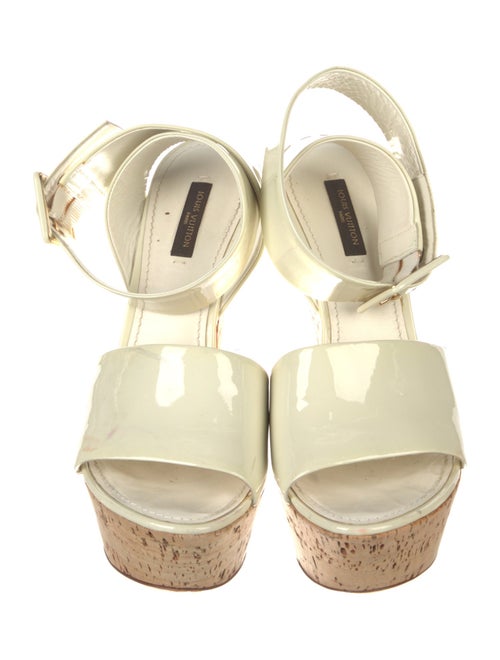 Louis Vuitton Patent Leather Slingback Sandals