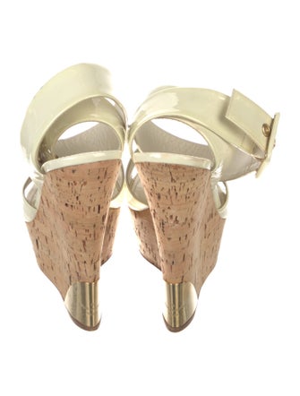 Louis Vuitton Patent Leather Slingback Sandals