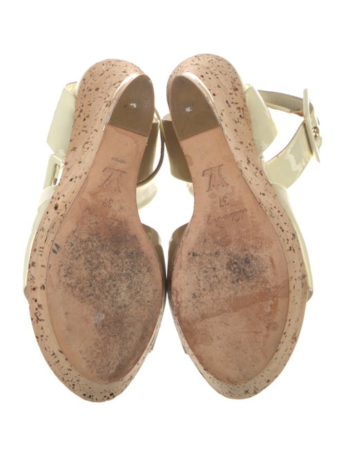 Louis Vuitton Patent Leather Slingback Sandals