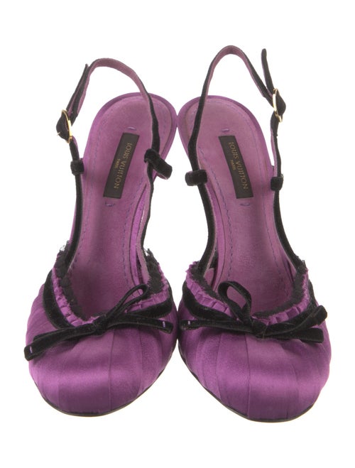 Louis Vuitton Satin Mesh Accents T-Strap Sandals