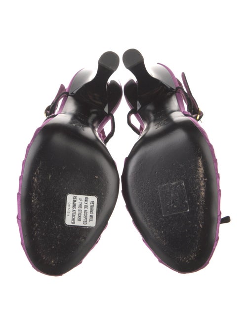 Louis Vuitton Satin Mesh Accents T-Strap Sandals