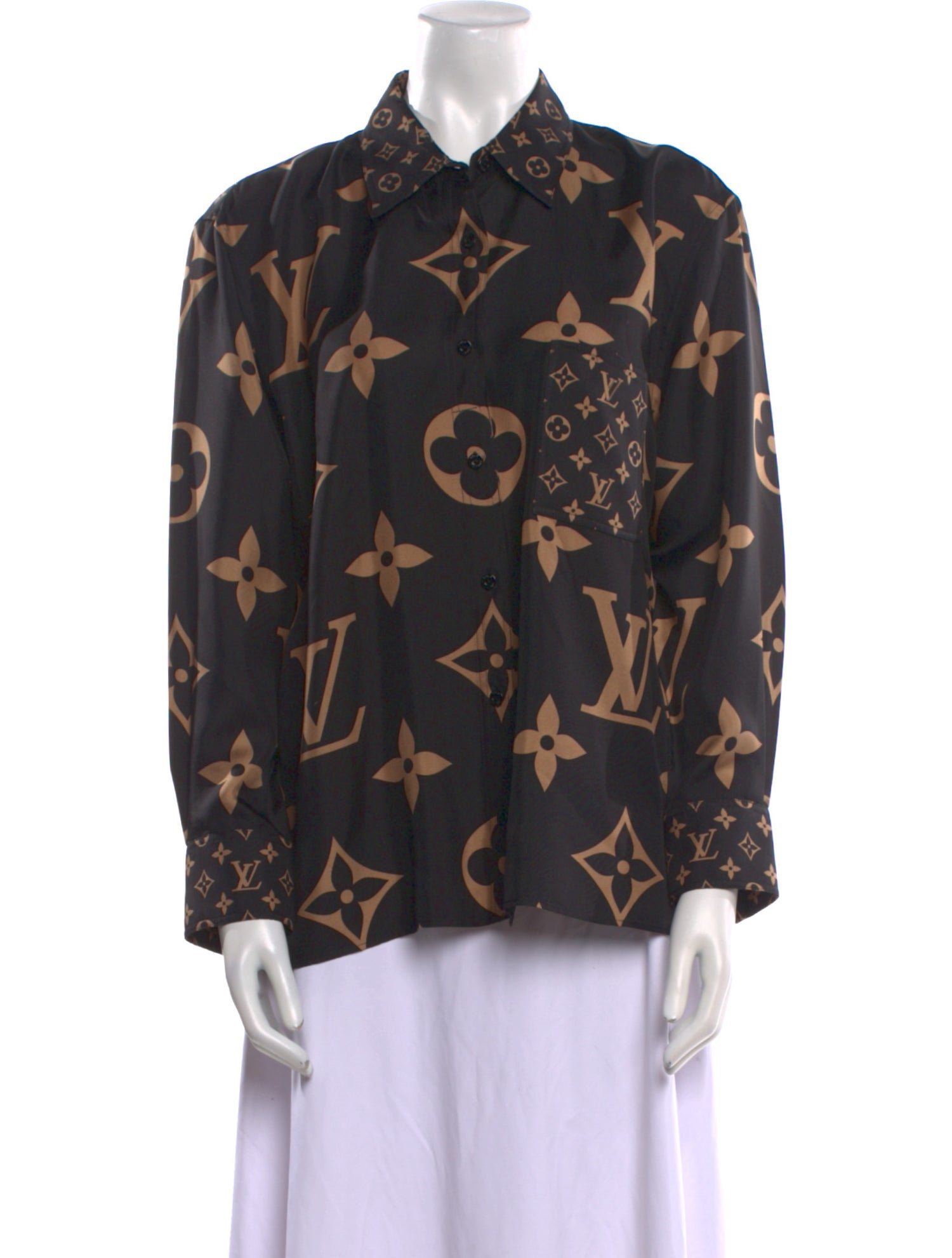 Louis Vuitton 2021 Silk Button-Up Top