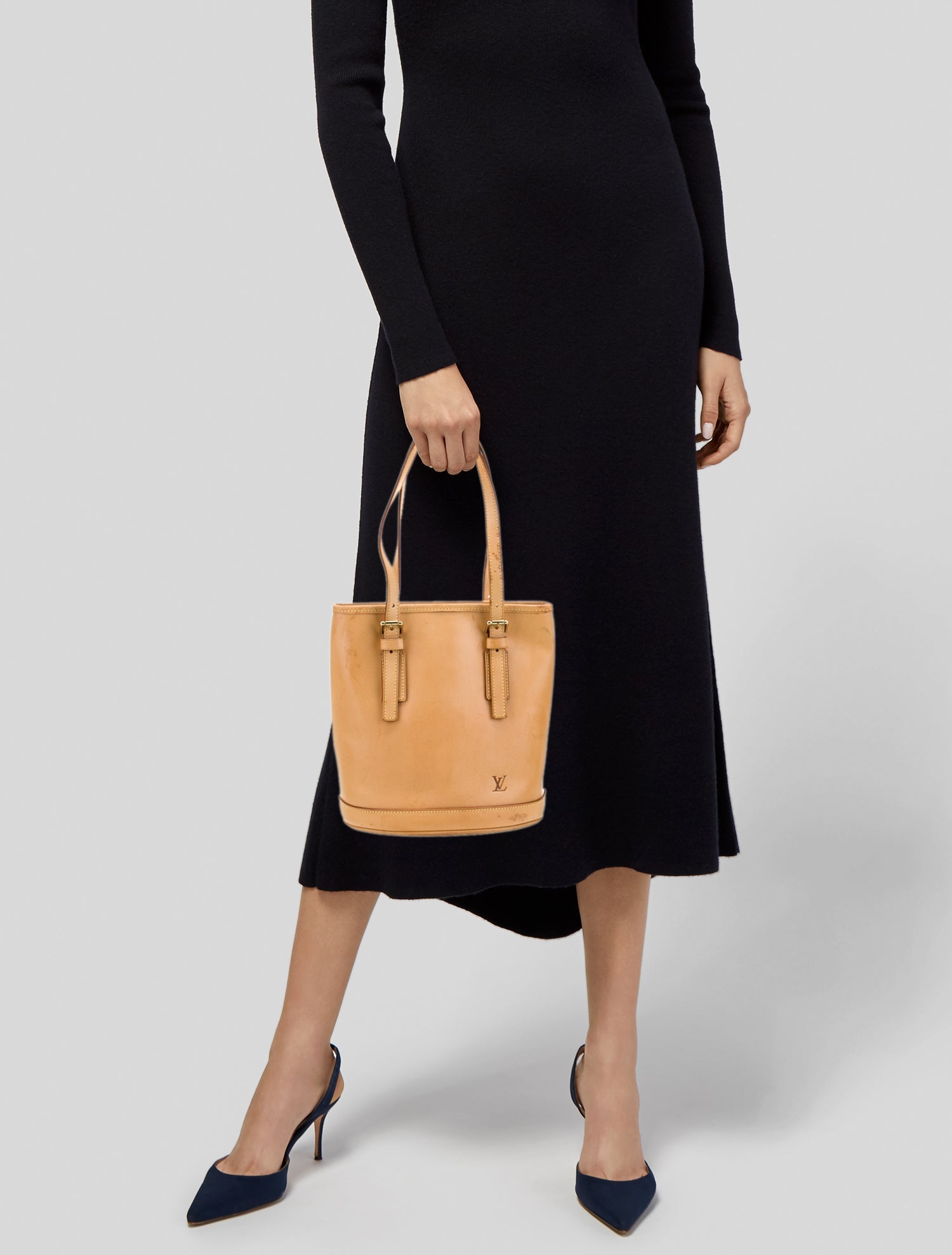 Louis Vuitton Leather Petit Bucket Vintage