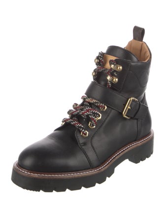 Louis Vuitton LV Monogram Leather Combat Boots