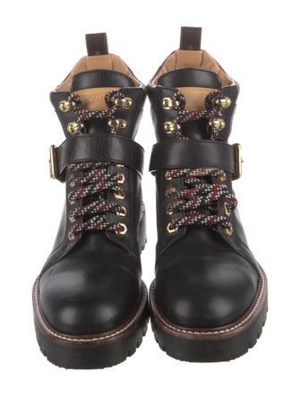 Louis Vuitton LV Monogram Leather Combat Boots