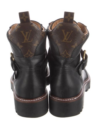 Louis Vuitton LV Monogram Leather Combat Boots