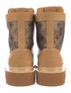 Louis Vuitton LV Monogram Suede Lace-Up Boots