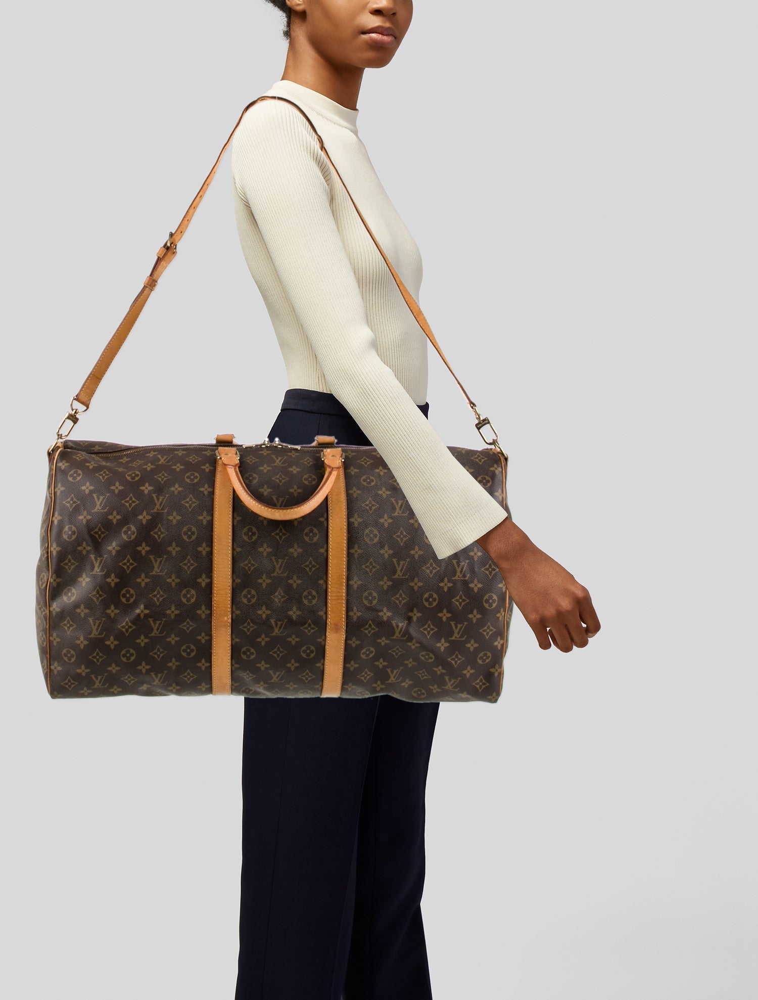 Louis Vuitton LV Monogram Keepall Bandouliere 60 Vintage
