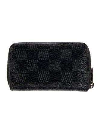 Louis Vuitton 2018 Damier Graphite Pattern Zippy Coin Purse