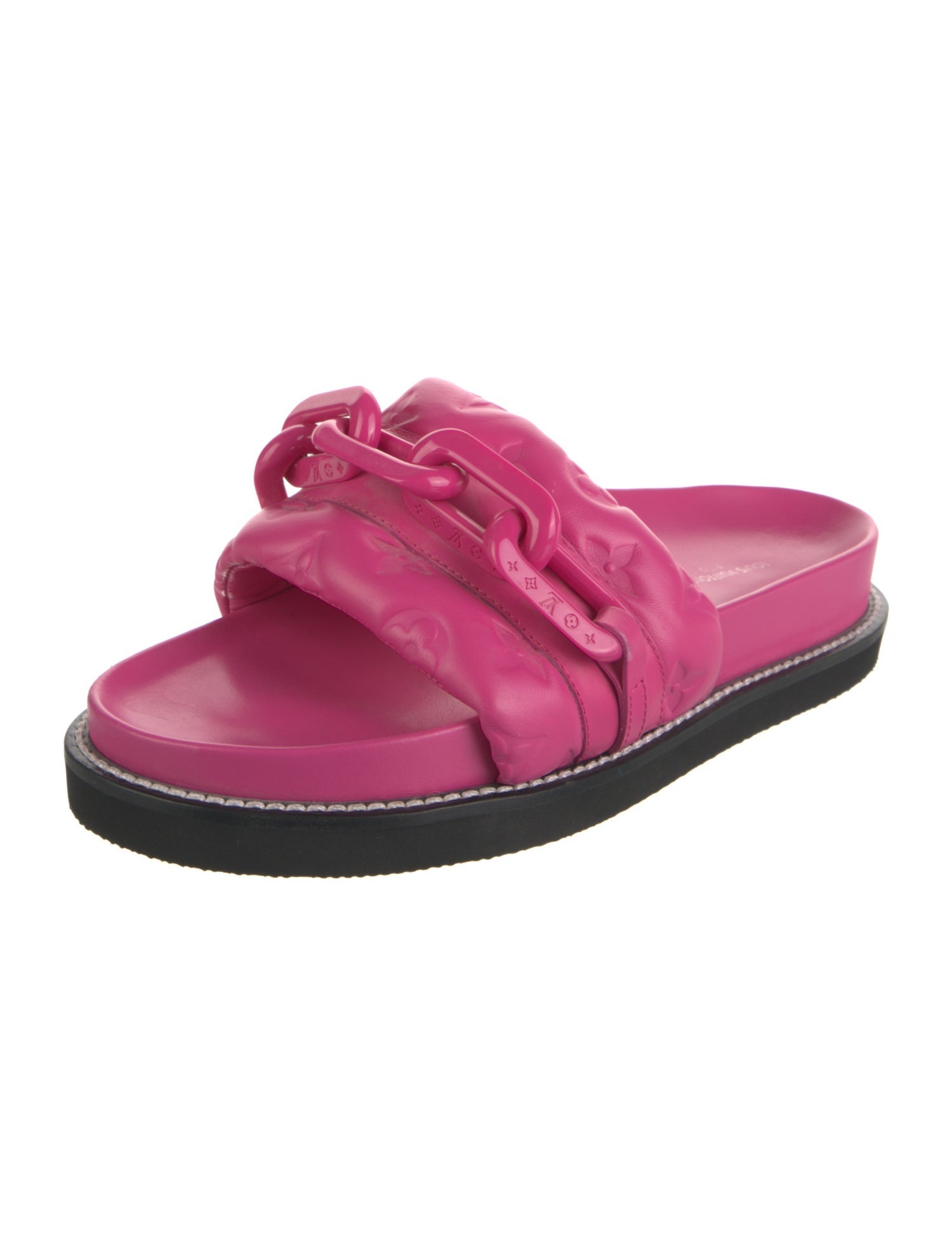 Louis Vuitton Monogram Pattern Leather Slides