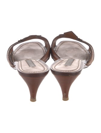 Louis Vuitton LV Monogram Leather Slides