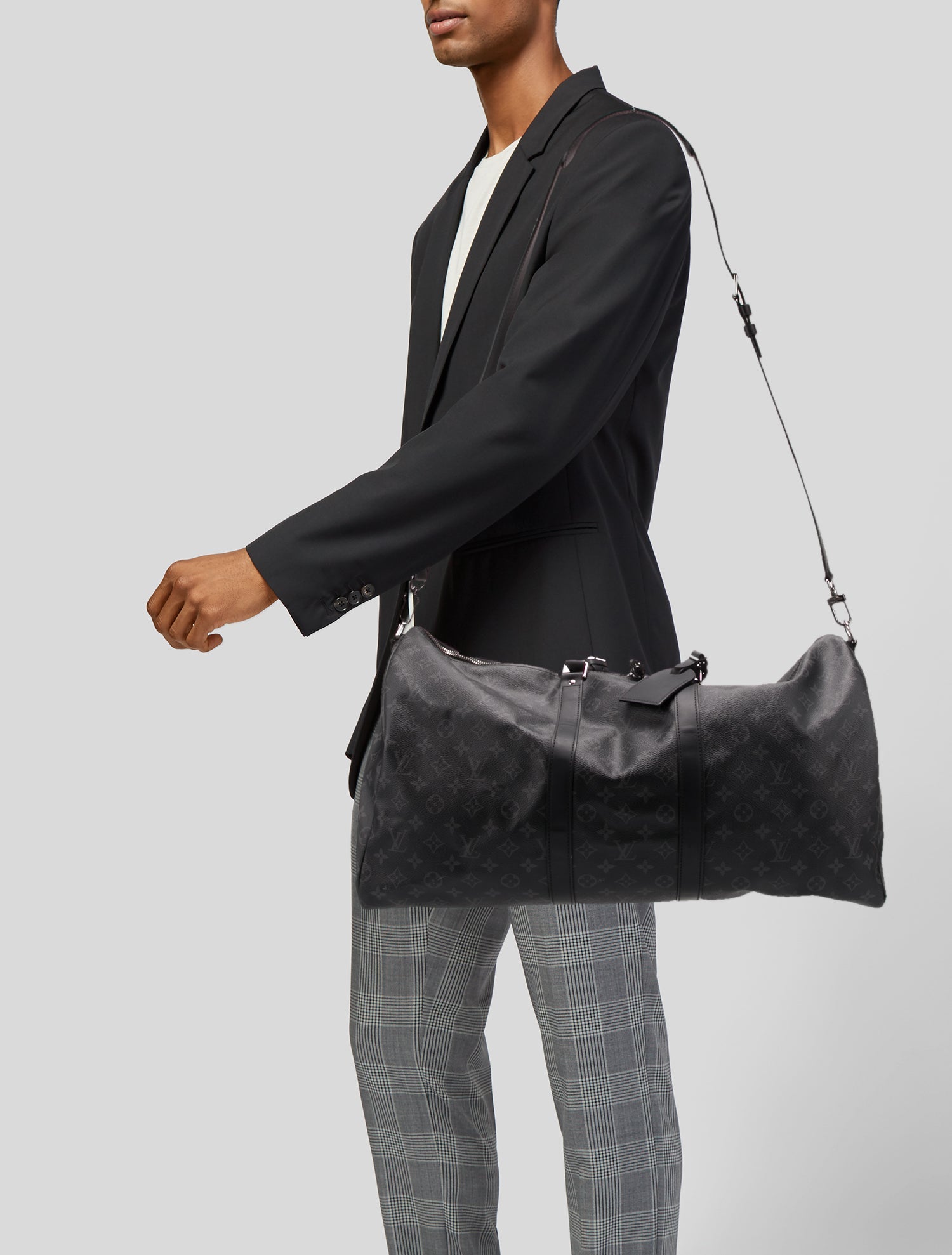 Louis Vuitton Monogram Eclipse Keepall Bandouliere 55