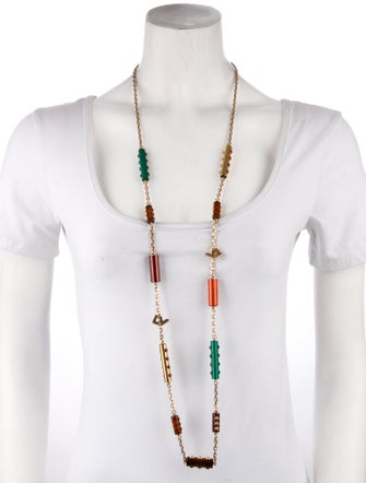 Louis Vuitton Resin & Enamel Studded Long Circus Station Necklace