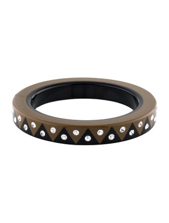 Louis Vuitton Crystal & Resin Zig Zag Bangle