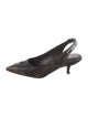 Louis Vuitton LV Monogram Mesh Accents Slingback Pumps