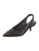 Louis Vuitton LV Monogram Mesh Accents Slingback Pumps