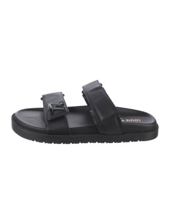 Louis Vuitton LV Monogram Leather Slides